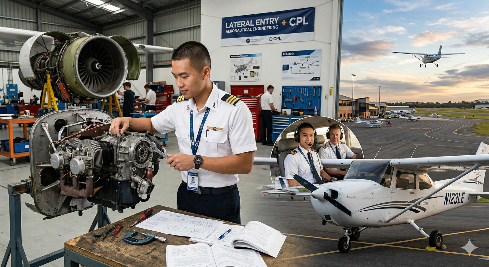 Lateral Entry Aeronautical Engineering + CPL